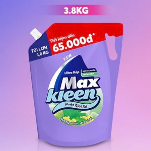 Túi Nước Giặt Xả MaxKleen Hương Vườn Sớm Mai 3.8kg/túi