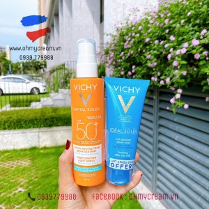 Xịt chống nắng Vichy Capital Soleil SPF 50 Cho Mặt Và Body 200ml 