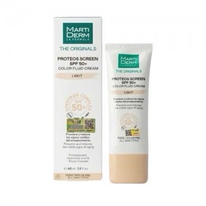 Kem Chống Nắng Martiderm Proteos Screen SPF 50 Color Fluid Cream Light 40ml